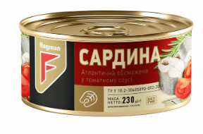 Сардини обсмажені, в томатному соусі FLAGMAN 230 г